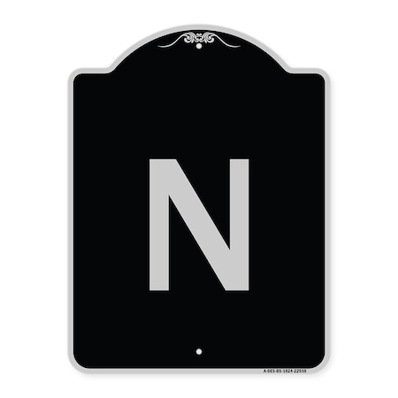 Sign With Letter N Heavy-Gauge Aluminum Architectural Sign